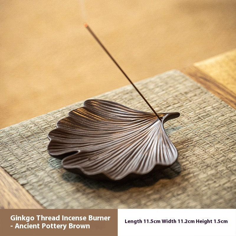 The Ginkgo Dish — Leaf-Shaped Incense Holder