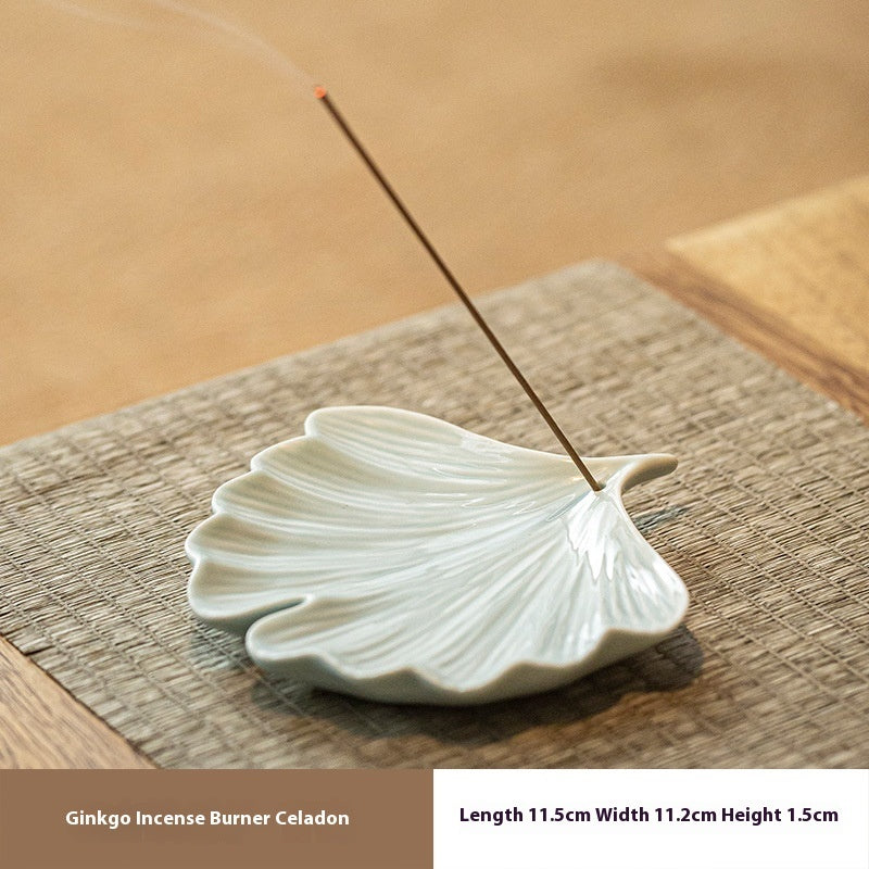 The Ginkgo Dish — Leaf-Shaped Incense Holder